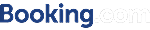 Das Logo unseres Partners für Hotelbuchung Booking.com in blau und weiss.